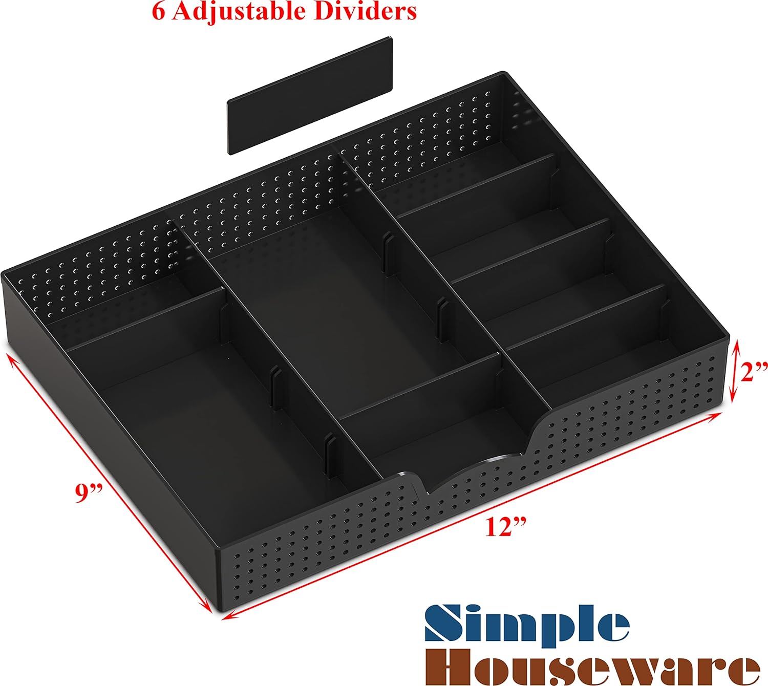 SimpleHouseware Desk Monitor Stand Riser with Adjustable Organizer Tray - Image 5